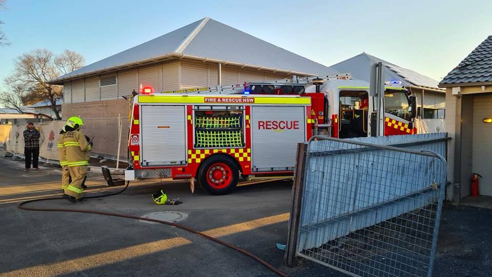 CALL OUT: Firefighters were called to an electrical fire at Welcome Street business on Monday afternoon. Photo: FRNSW PARKES
