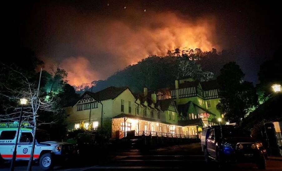 CLOSED: All activities at Jenolan Caves were temporarily suspended due to approaching bushfires in December and January. Photo: OBERON FRNSW