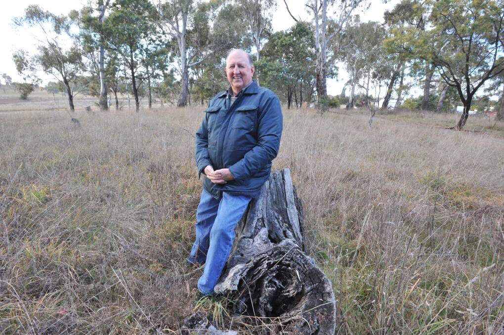 RARE SIGHT: Dr Colin Bower, pictured just off Cadia Road, where one of the few remaining remnants of native bushland which once covered Orange can be seen. Photo: JUDE KEOGH 0720jkbush1