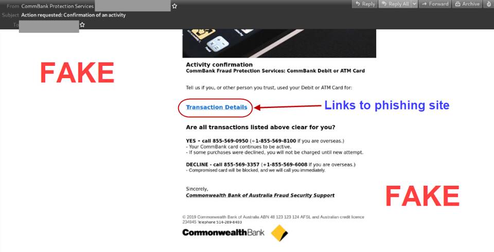 Scam alert: CommBonk's definitely not the CommBank
