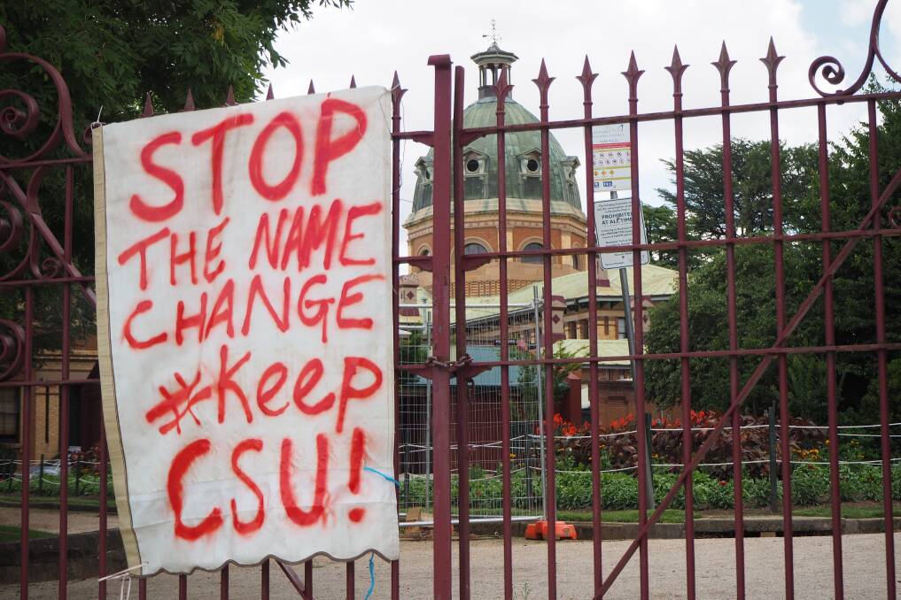 NOT WANTED: A protest sign appeared in Bathurst in early January against the proposed name change. Photo: SAM BOLT