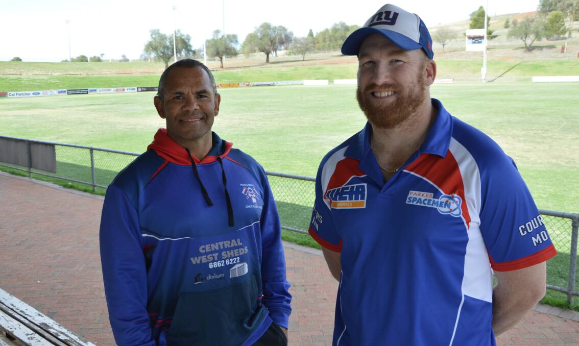 PRESIDENTS: Dennis Moran and Joe Spicer have been elected to lead the Parkes Junior Rugby League Club and the Parkes Spacemen Rugby League Club respectively in 2019. Photo: Christine Little