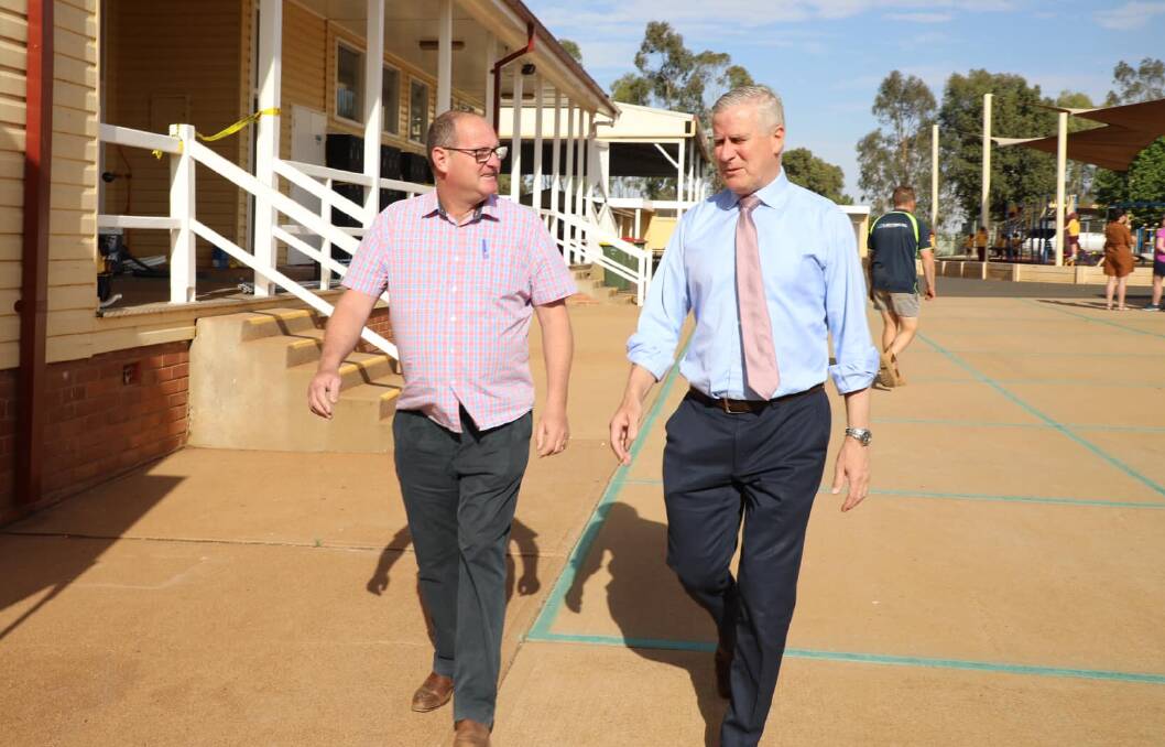BIG FOCUS: Trundle Central School principal and 2021 Australian of the Year Award nominee John Southon, with Member for Riverina Michael McCormack, would like to see more political representation in the country.