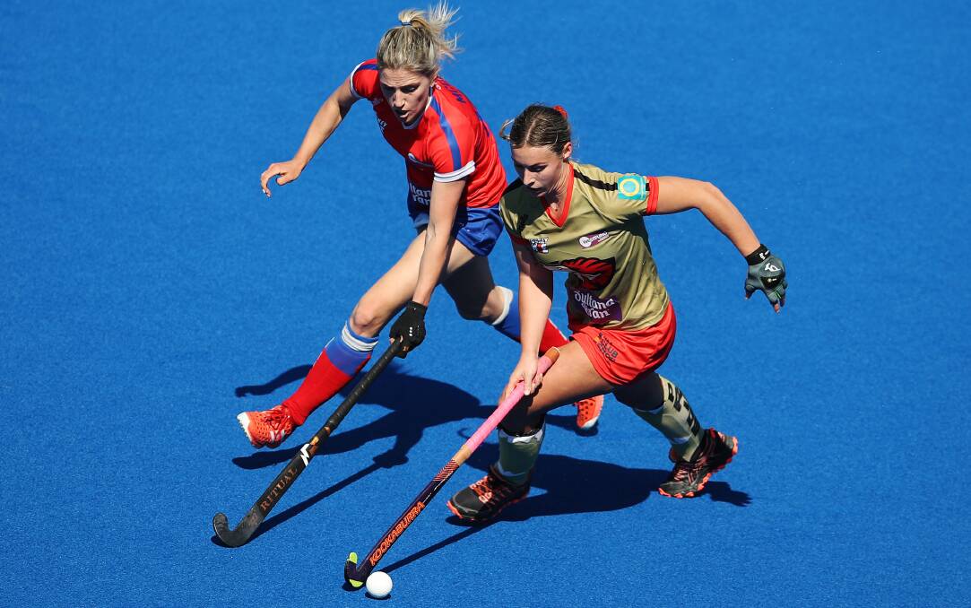 BUSY 2019: Parkes' Mariah Williams, in action for NSW Pride during the inaugural Hockey One league this year, was named Hockeyroos' joint top goal scorer. Photo: AAP Photography