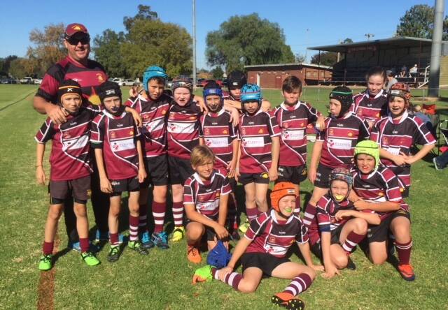 UNDER 11S: Parkes' Under 11 junior rugby union team back into the swing of footy with the junior season now in week two. Photo: Submitted