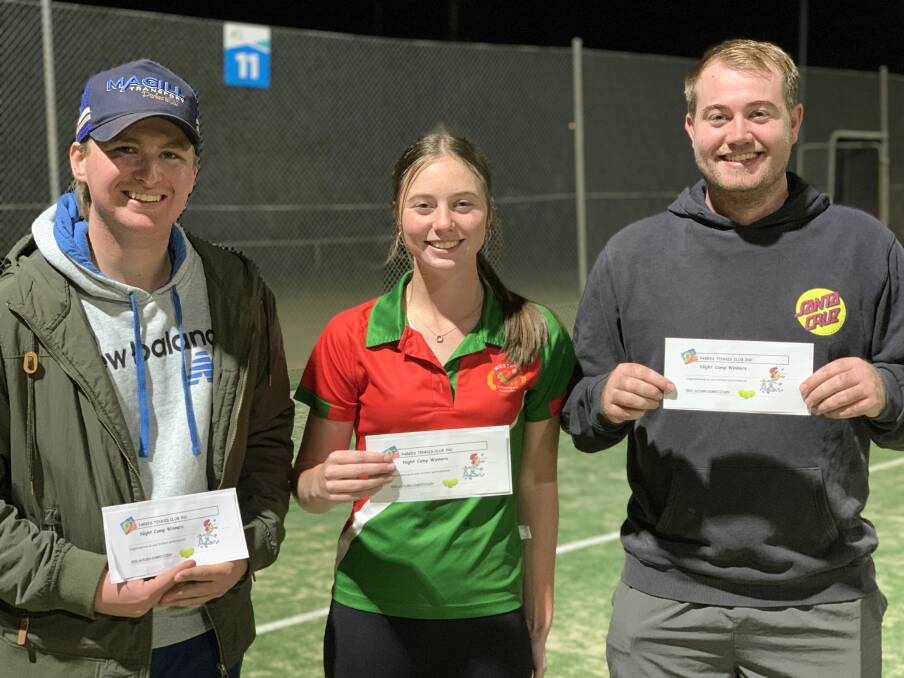 WINTER COMP WINNERS: One Hit Wonders Nick Unger, Maddy McCormick and James Beuzeville. Picture: SUPPLIED