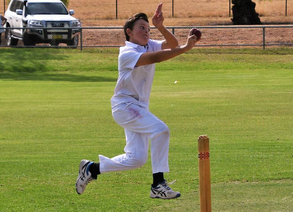 ALL ROUNDER: Jack Milne in action during the Parkes Junior Cricket season this year. Photo: Jenny Kingham