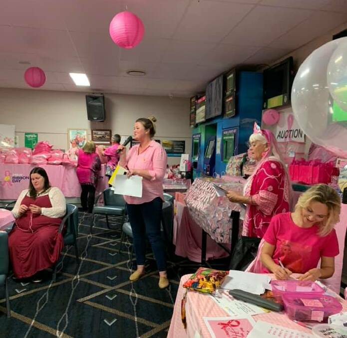 VITAL CAUSE: Bree Kelly from Cancer Council NSW gave a run-down at the October 31 fundraiser on where the money goes and what's available to people if they need some assistance. Photo: Facebook
