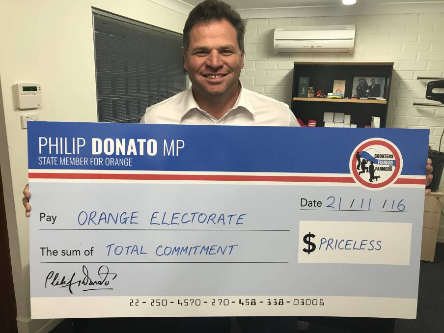 ONE YEAR: It's been 12 months since Phil Donato occupied the position of Member for Orange.