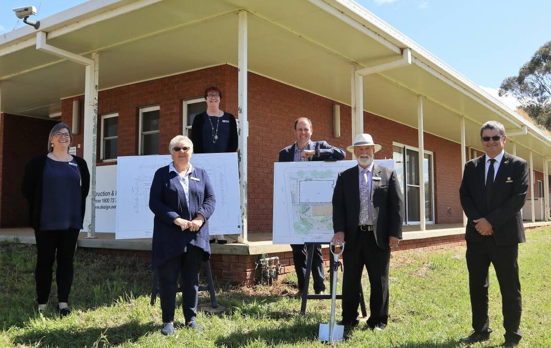 IT BEGINS: It was an exciting day on Monday, marking the beginning of construction of the new Parkes Central West Childcare Centre in Coleman Street - Teena Mylecharane, Cr Pat Smith, Ann-Marie Winter, Nationals MP Sam Farraway, Cr Ken Keith OAM and Cr Neil Westcott. Photo: Submitted