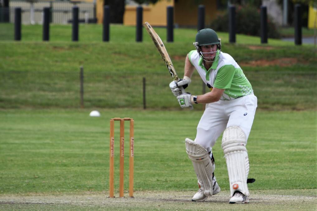 GREAT SHOW: Colts openers Peter Yelland (pictured) - with Paul Dunford - carried on the tradition of great Australian opening pairs in guiding the Colts to a memorable victory. Photo: Jenny Kingham