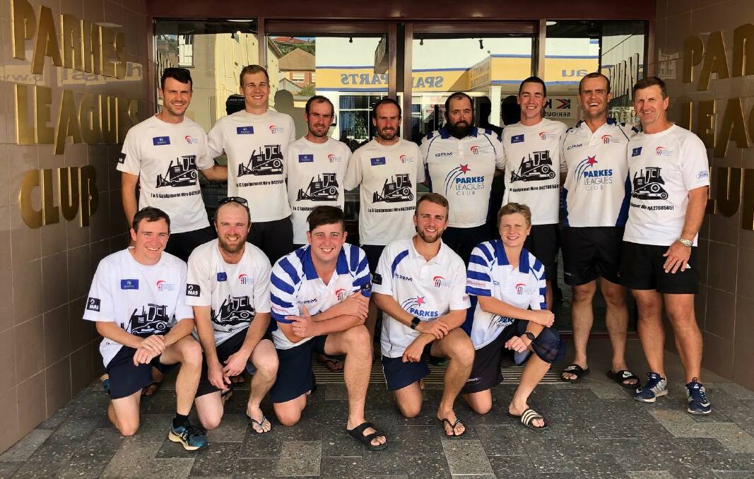 WINNERS ARE GRINNERS: Parkes' Grinsted Cup side, back, left to right, Brent Tucker, Zac Bayliss, Myles Smith, Blake Smith, Anthony Riach, Mitch Wright, Dan Wilson and Graeme Bayliss; front, Ben Coultas, Mitch Cambourn, Jonah Ruzgas, Toby Nash and Harry Bayliss. Photo: Submitted