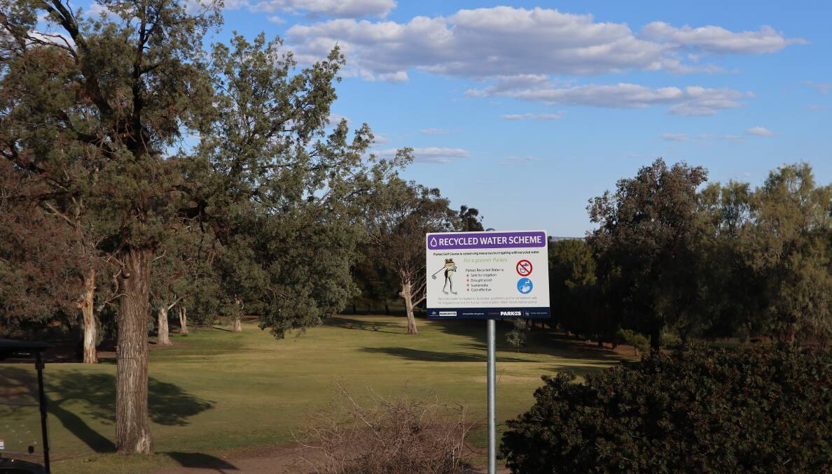 RECYCLED WATER: The Parkes Golf Club was the first site to receive the new recycled water in town. Photo: Submitted