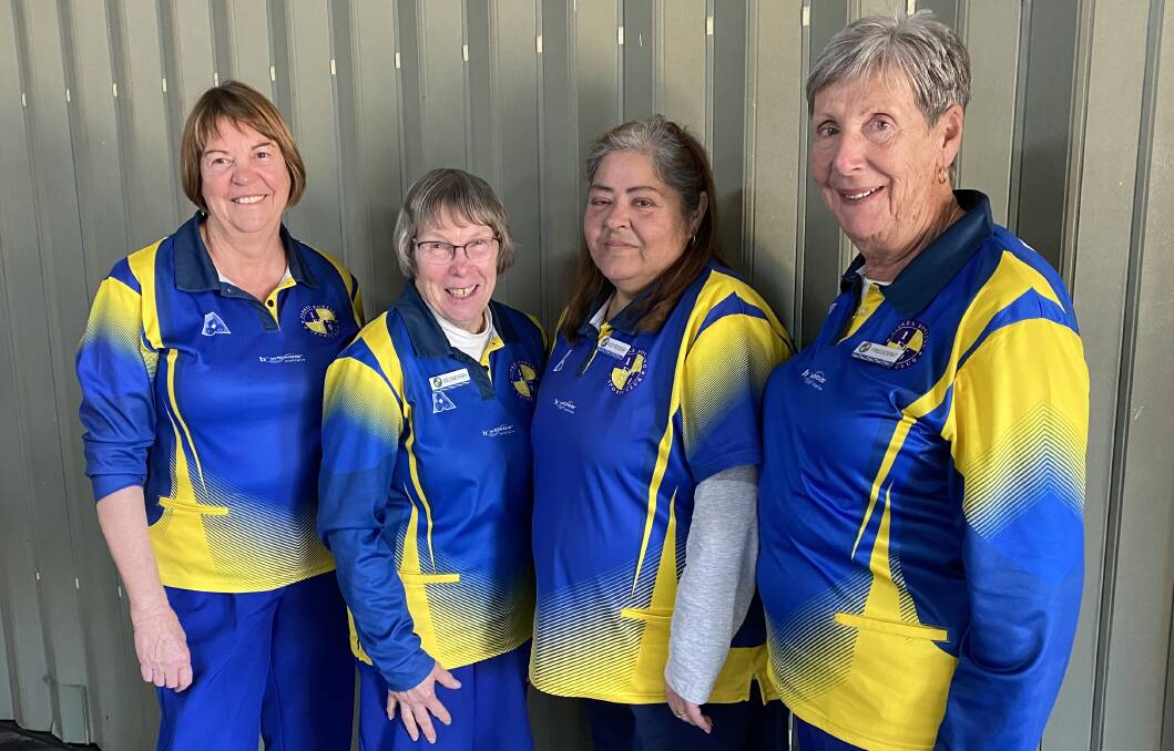 LADIES BOWLS: Outgoing president Maureen Miller with the new executive of the Parkes Womens Bowling Club Lynn Ryan (secretary), Maria Willcockson (vice president) and Merilyn Rodgers (president). Photo: SUPPLIED