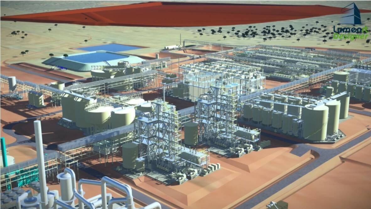 VISION: A three-dimensional image of what the Clean TeQ Sunrise process plant facilities will look like. Graphic: Clean TeQ