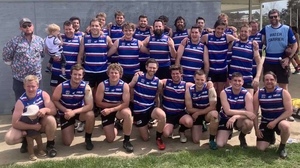 GOOD LUCK BOYS: The Parkes Panthers senior men's side head to Bathurst this Saturday for the Tier 2 grand final in the Central West AFL competition. Photo: Submitted