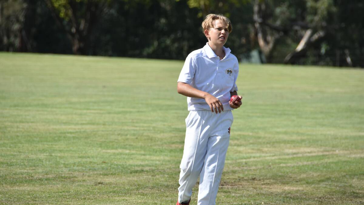 VICTORY: Parkes bowler Ewen Moody finished with 4-16 for the Lachlan under 12s, who won over Mitchell in Cowra on Sunday.