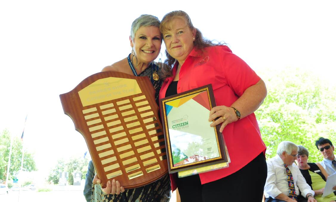 Dianne Green (right) was last year's Citizen of the Year. She is pictured with Australia Day Ambassador Susie Elelman AM.