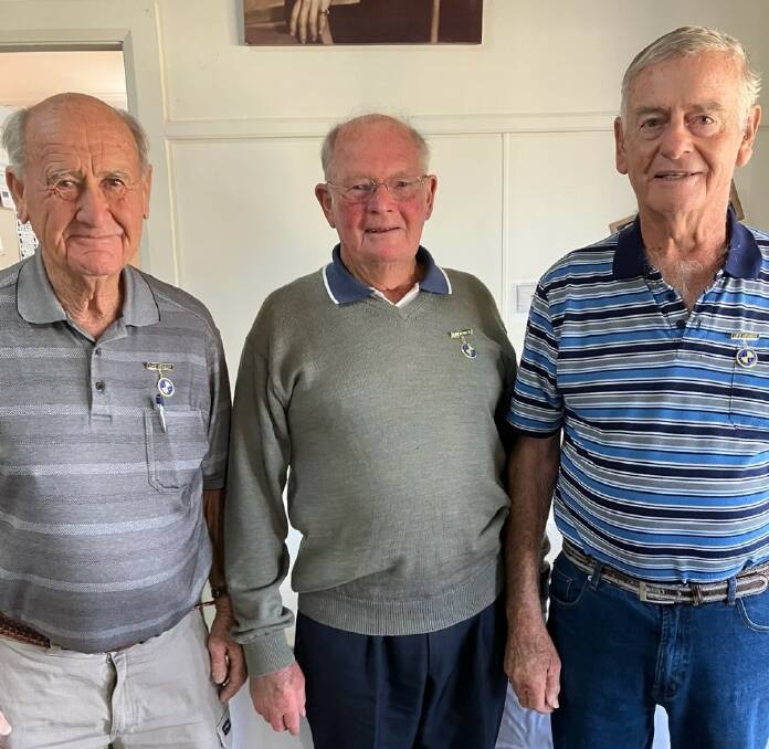 John Carr, John Ward and Colin Mudie have been honoured with life membership at the Parkes Bowling and Sports Club for all of their volunteer work spanning decades. Picture submitted
