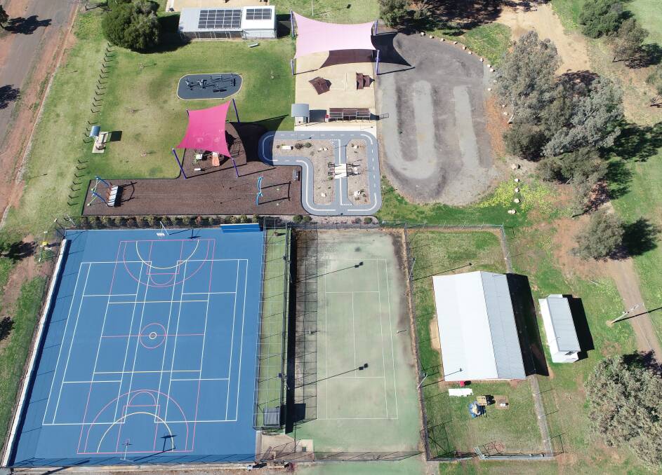 New multipurpose courts to allow the community to play tennis, basketball, netball and more have been constructed at Peak Hill, adding to an area that's bursting with activity. Picture supplied
