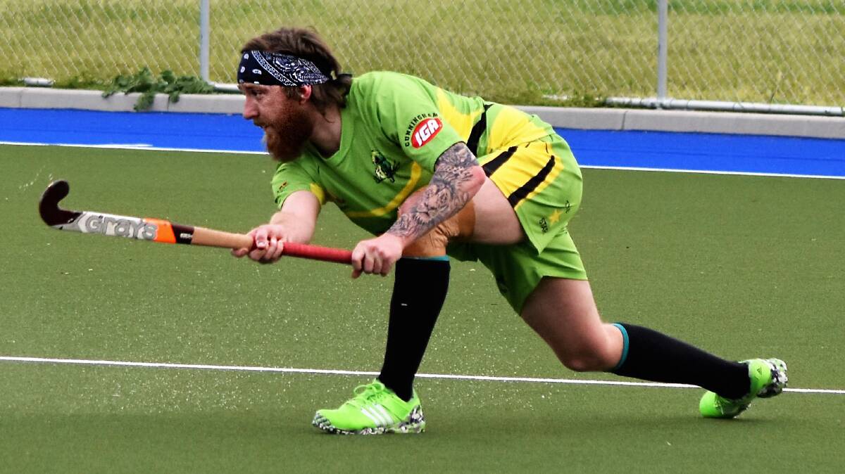 STAR PLAYER: Star Budgies player Jacob Townsend nabbed a hat-trick in his side's thrashing of the Magpies White in the men's A Grade competition. Photo: Jenny Kingham