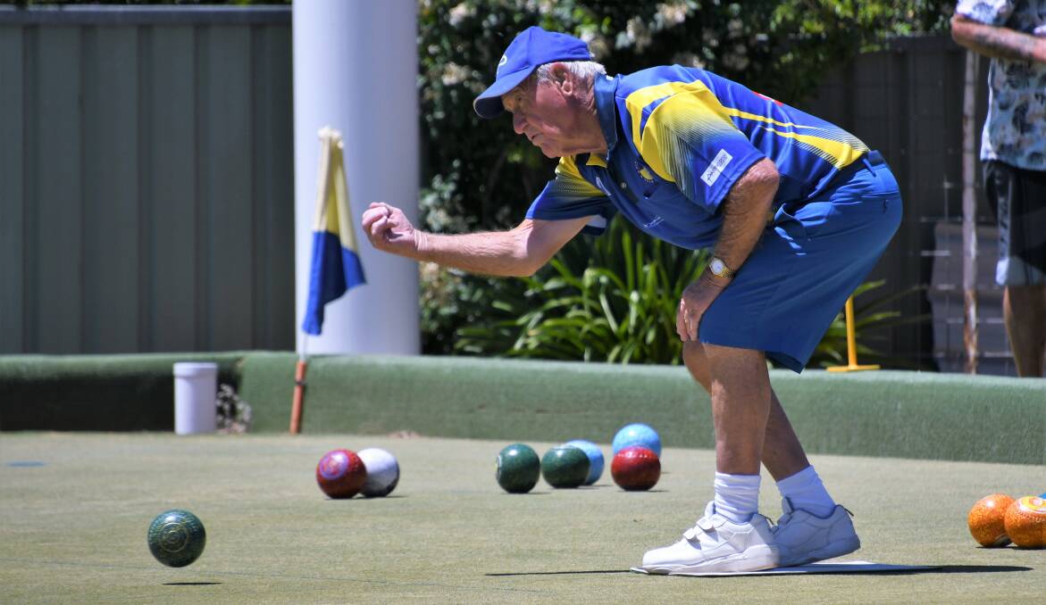 SO CLOSE: John Carr (pictured) and teammate Graham Barby missed out from winning on rink 19 during Thursday's social bowls by just one shot (21 to 20). Photo: Jenny Kingham