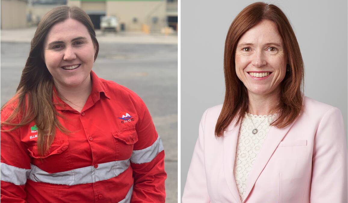 FINALISTS: Ellie Hawkins (left) and Justine Fisher (right) from Parkes have both been nominated for a NSW Mining Award.