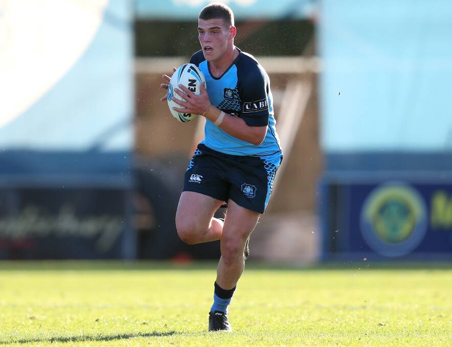 PROUD MOMENT: The NSW Country and Parkes Marist lock forward Finnley Neilsen scored under the posts right before half-time to give his side a handy 18-0 lead. Photo: Bryden Sharp