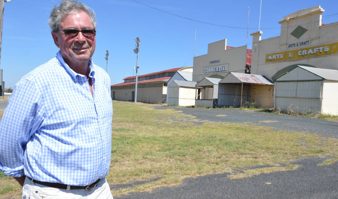 BIG PLANS: Parkes Showground Trust president Christopher Cole said the demolition of five pavilions at the Parkes Showground will make way for a multipurpose building that he hopes will become a community asset.