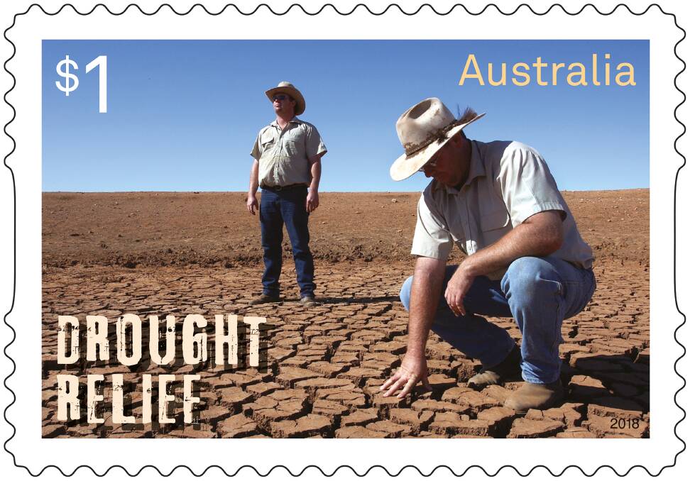 SPECIAL EDITION: Parkes brothers Spike (in the background) and Tim Orr are the faces of a new special edition Drought Relief stamp released by Australia Post.