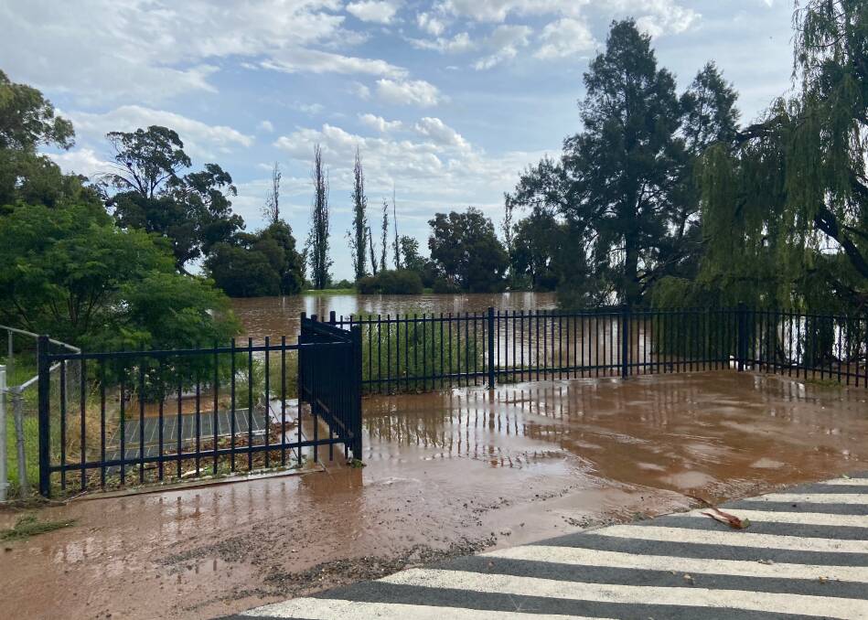 FLOODING: Bushmans Dam at Kelly Reserve flooded during the storm supercell that hit Parkes on January 2, bringing with it between 50mm-80mm of rain in 20 minutes.