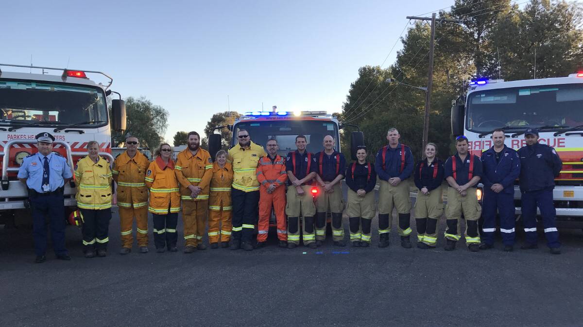 SAFETY: Among Parkes’ emergency services personnel who will be protected by the new 40km/h speed zone are, from left, Inspector David Cooper, Vicki Williams, Gary O'Toole, Natalie Madsen, Nathan Madsen, Hayley Chester, Thomas Ringk, Phil Snow, Cody Venaglia, Craig Gould, Viviana Conca, Craig Gibson, CJ Williams, Cameron Lawrence, Geoff Lovegrove and Graham Turner.