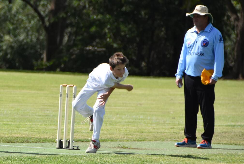 12S: Aiden Raynor of Parkes went for just 10 runs from three overs for the Under 12s Lachlan side.
