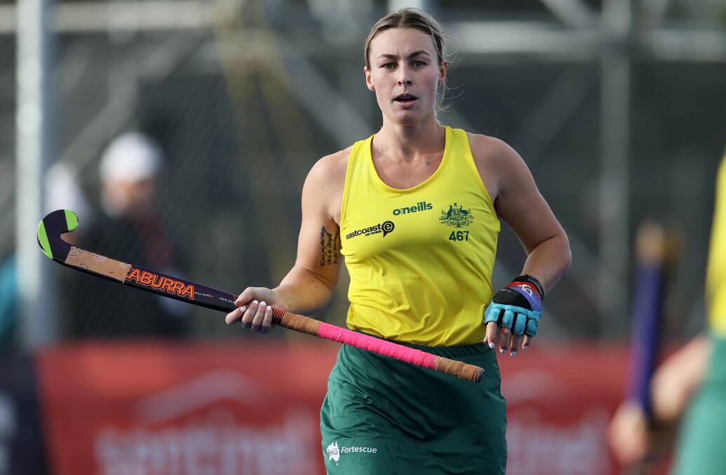 DEBUTANTE: Parkes' Mariah Williams has been named one of the debutantes in the Hockeyroos squad headed for the 2022 Commonwealth Games in Birmingham. Photo: BWMedia photography