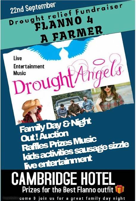 The Flanno 4 a Farmer fundraiser takes place at the Cambridge Hotel in Parkes on Saturday, from 1pm.