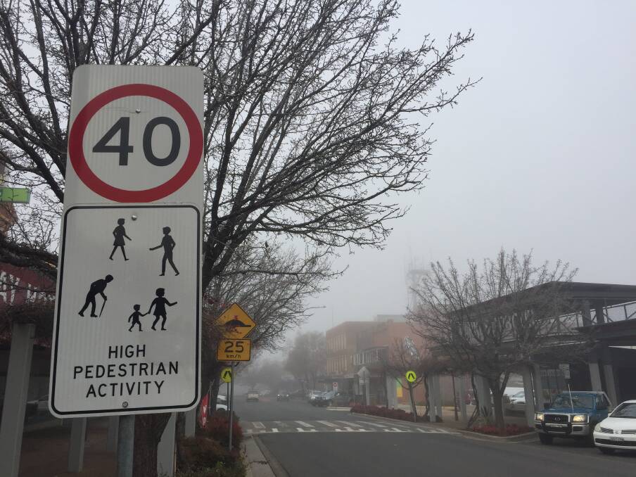 REDUCE SPEED: The High Pedestrian Activity Area (HPAA) 40km/h speed zones around Parkes' busiest streets have been extended this week. Photo: Christine Little