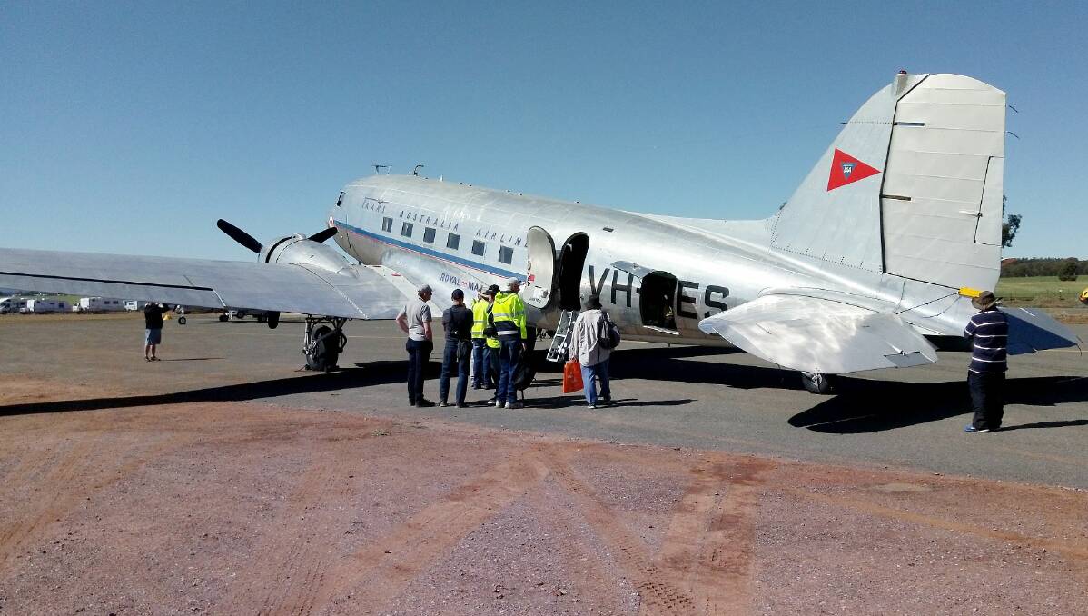 THOSE WERE THE DAYS: The DC3 aircraft brought back many memories for those who attended the 2019 AirVenture Australia airshow and expo at Parkes in September.