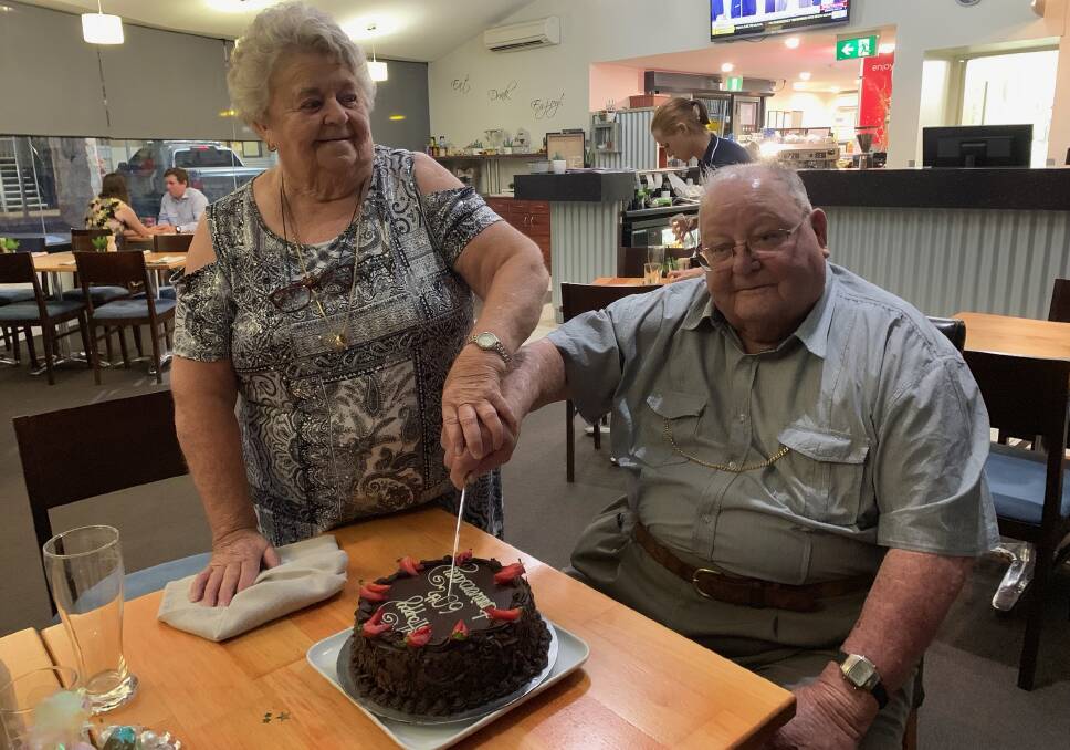 HERE'S TO 60 YEARS: Ron and Marie Jones of Trundle celebrated their 60th wedding anniversary at the Station Motel in Parkes on February 1. Photo: Submitted