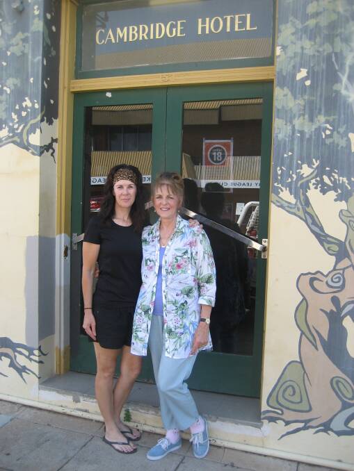 WHERE IT BEGAN: While in Parkes in January, Millie Schillick visited the Cambridge Hotel, where she spent so much of her childhood, meeting now owner Nicole Usher. Photo: Millie Schillick