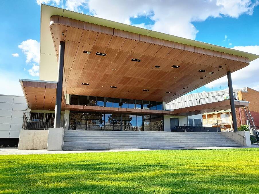 PRIDE OF PLACE: The new Parkes Multipurpose Centre is looking pretty spectacular and all but complete in Cooke Park. Photo: Thompson Power