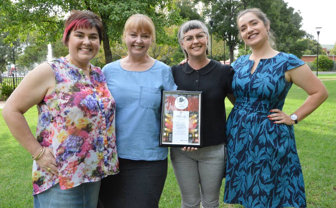 SIMPLY THE BEST: Christa Radley, Christie Green, Shevaun Brown and Kimberley Harris are proud of their CAT Award for Best Ensemble. Photo: Christine Little