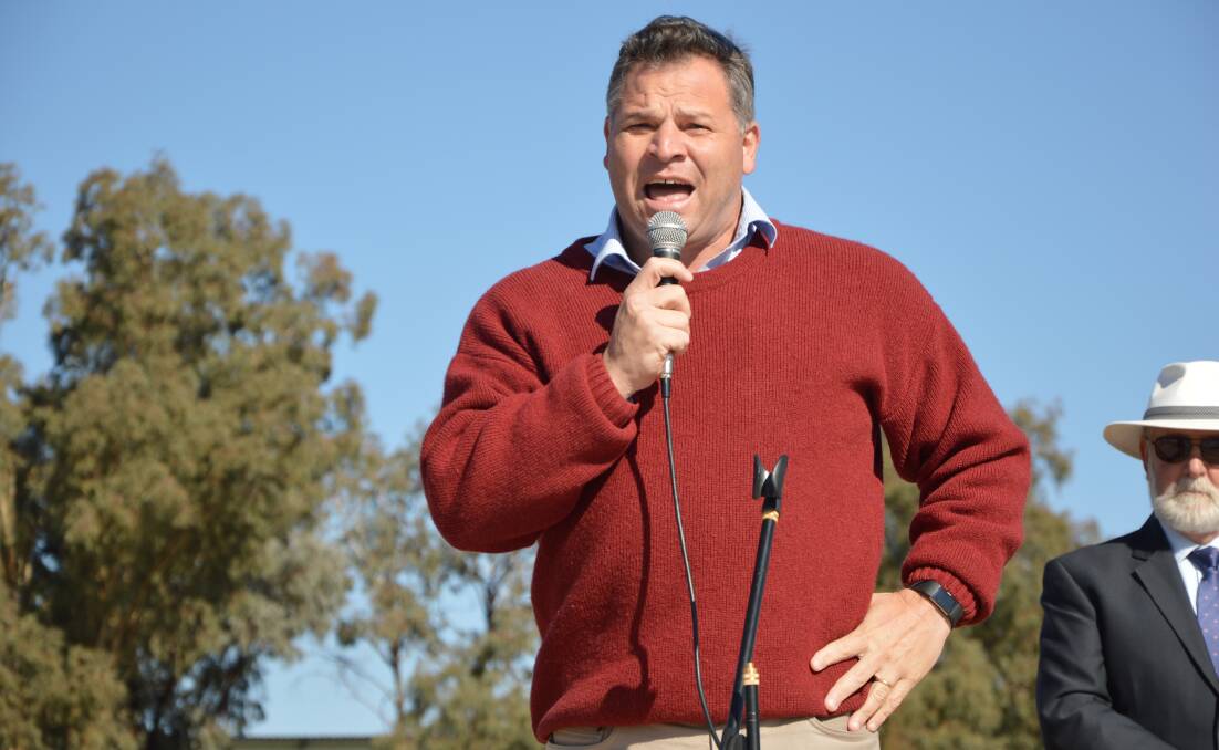 WE'LL KEEP FIGHTING: State Member for Orange Phil Donato told the crowd of more than 200 people at the Parkes Maternity Unit rally that he'll keep fighting to have services restored for Parkes and Forbes.
