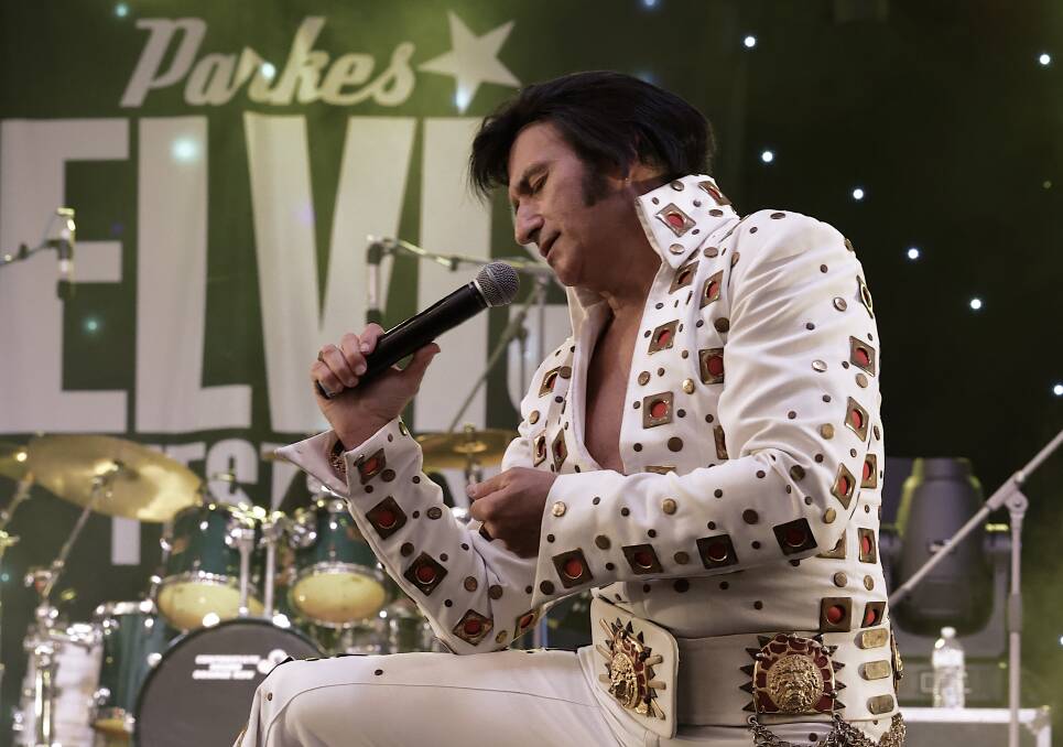 NEW EXPERIENCE: In what was his first competition at the Parkes Elvis Festival, Paul Fenech was crowned winner of the Ultimate Elvis Tribute Artist Contest preliminary round in April. Photo: GLENN NICHOLLS