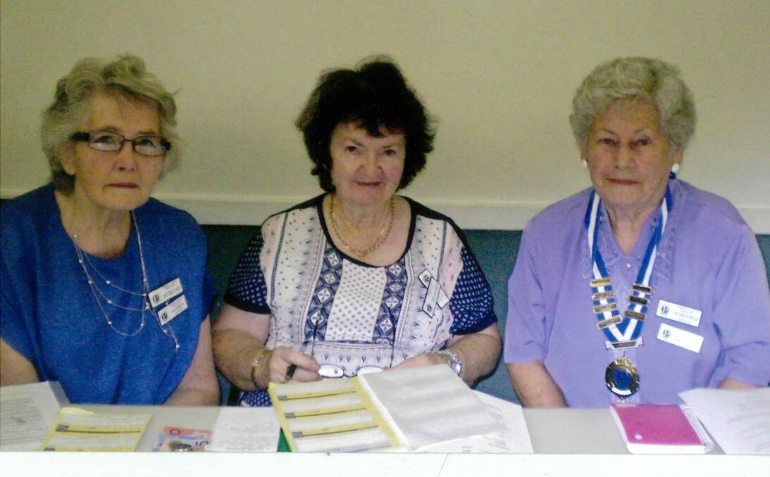 ELECTED: Secretary Gloria Jones, Treasurer Robin Byrnes and President Marj Styles at the Parkes Probus Club's annual meeting. Photo: Supplied. 