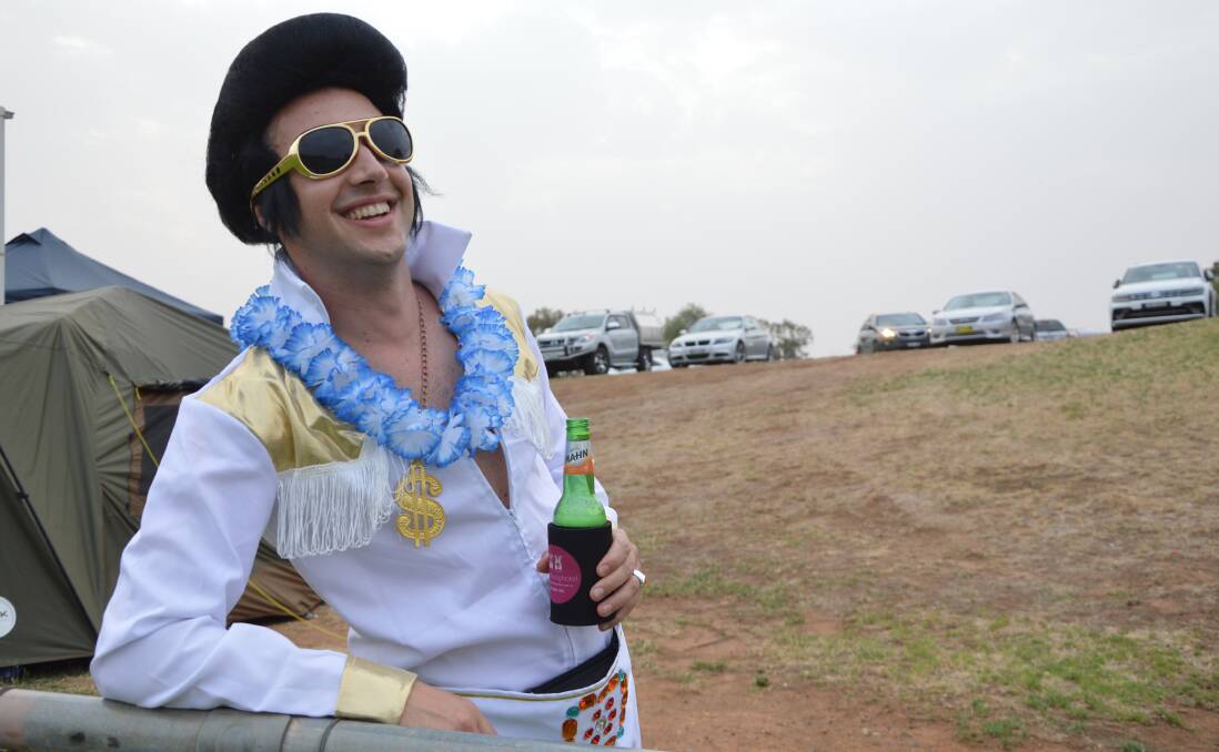 I WILL RETURN: Scottish man Matteo Chiari, 28, was convinced by a mate from Parkes to attend this year's Parkes Elvis Festival and he's already said he'll be back. Photo: Christine Little