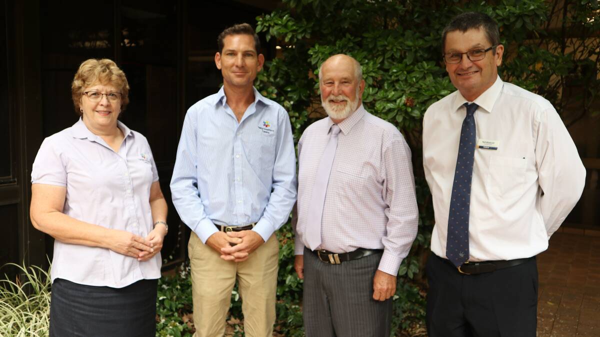 WELCOME: Neighbourhood Central Executive Officer Pam Symonds, Parkes Shire Drought Relief Officer Roger Kitson, Parkes Shire Mayor Cr Ken Keith OAM and Councillor Neil Westcott. Photo: Submitted