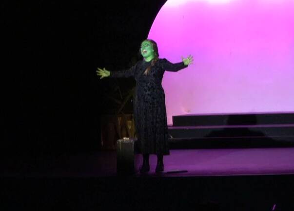 EXTRAORDINARY: Opera singer Jessica Westcott returned home on the weekend to watch Wicked and offered her help when the leading lady fell ill. She rehearsed from 10am to midday on Sunday and by 2pm she was greened, costumed, wigged and ready. Photo: Submitted