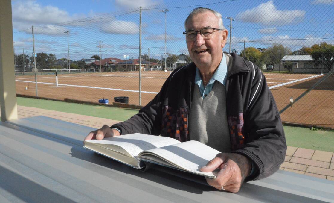 IT'S TIME: Hedley Nicholson OAM will certainly be missed at the Parkes Tennis Centre after he announced he was stepping down from his many duties he'd been doing for 43 years. Photo: Christine Little