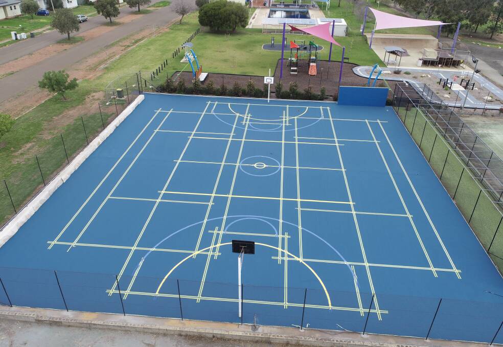 The impressive new multipurpose courts at Peak Hill can be used for tennis, basketball, netball and everything in between, thanks to Local Roads and Community Infrastructure funding. Picture supplied