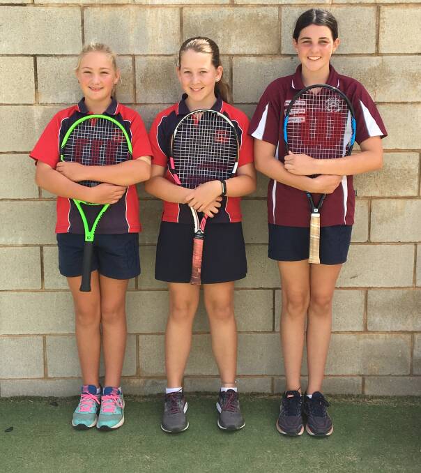 TRIALS: Western PSSA reps from Parkes include Phoebe Forbes, Ella McColl and Grace Dunford. Photo: Submitted